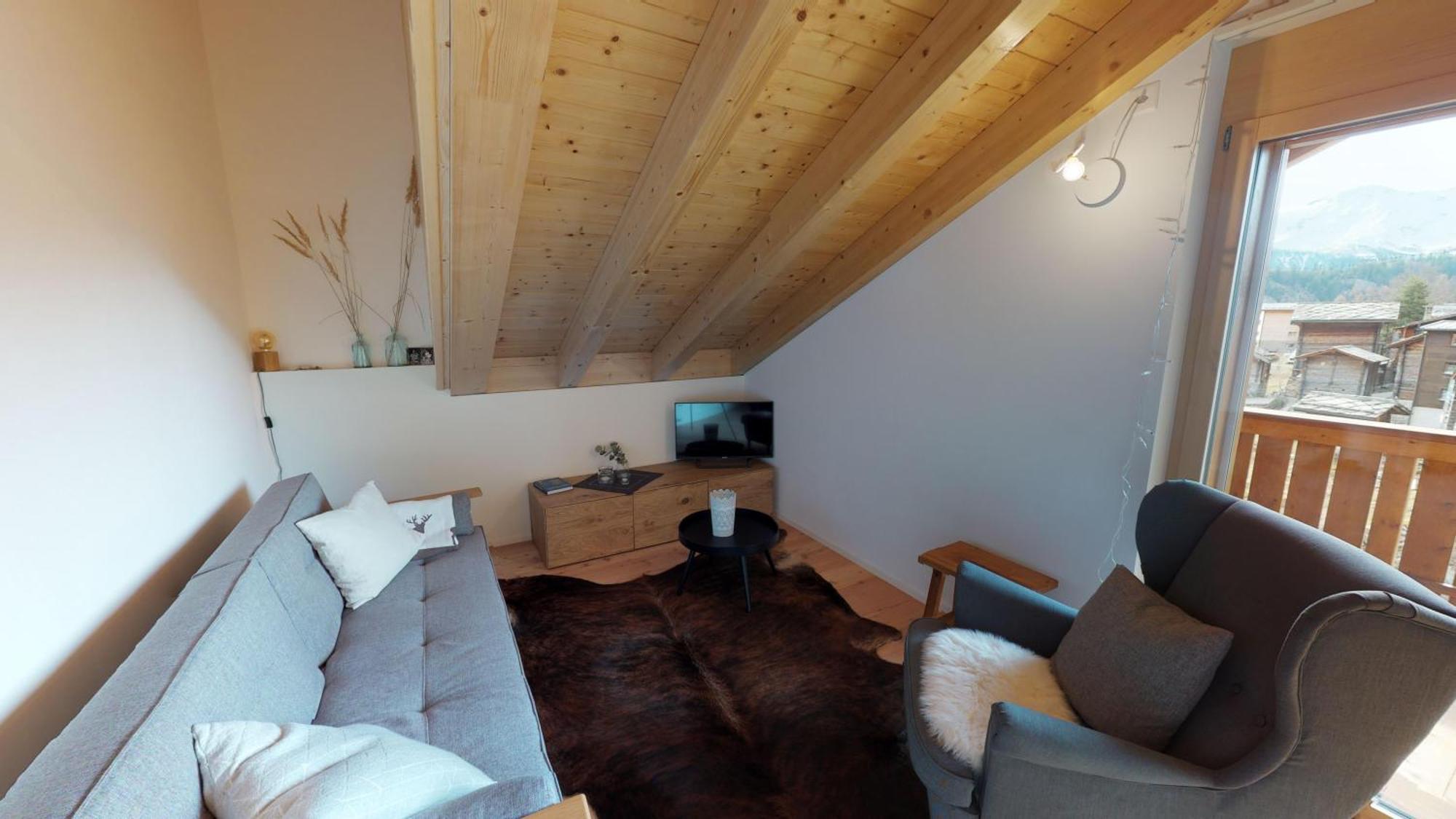 Panorama Daire Blatten bei Naters Oda fotoğraf